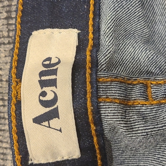 Acne Studios Kex Soft Raw Skinny Jeans Raw Hem, Dark Wash - Picture 2 of 9